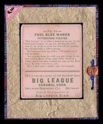 Picture, Helmar Brewing, R319-Helmar Card # 64, Paul WANER (HOF), Swinging, Pittsburgh Pirates